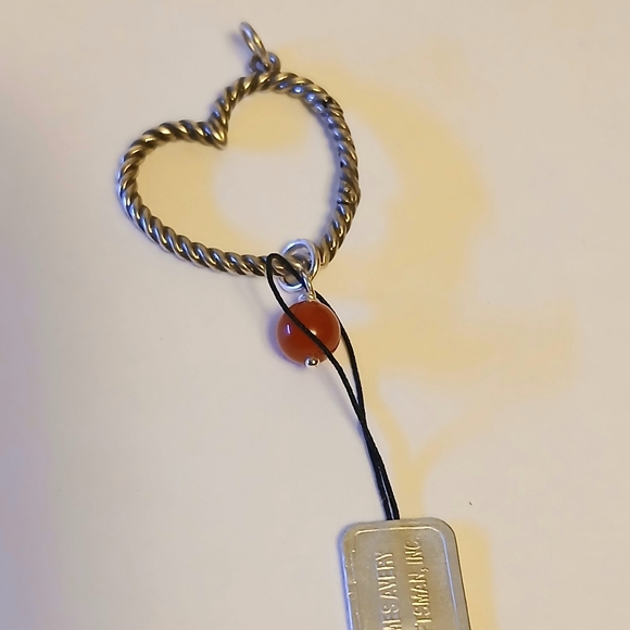 James Avery Changeable Heart Charm W/ Rtd Terra Cotta Enhancer Bead - Picture 6 of 9